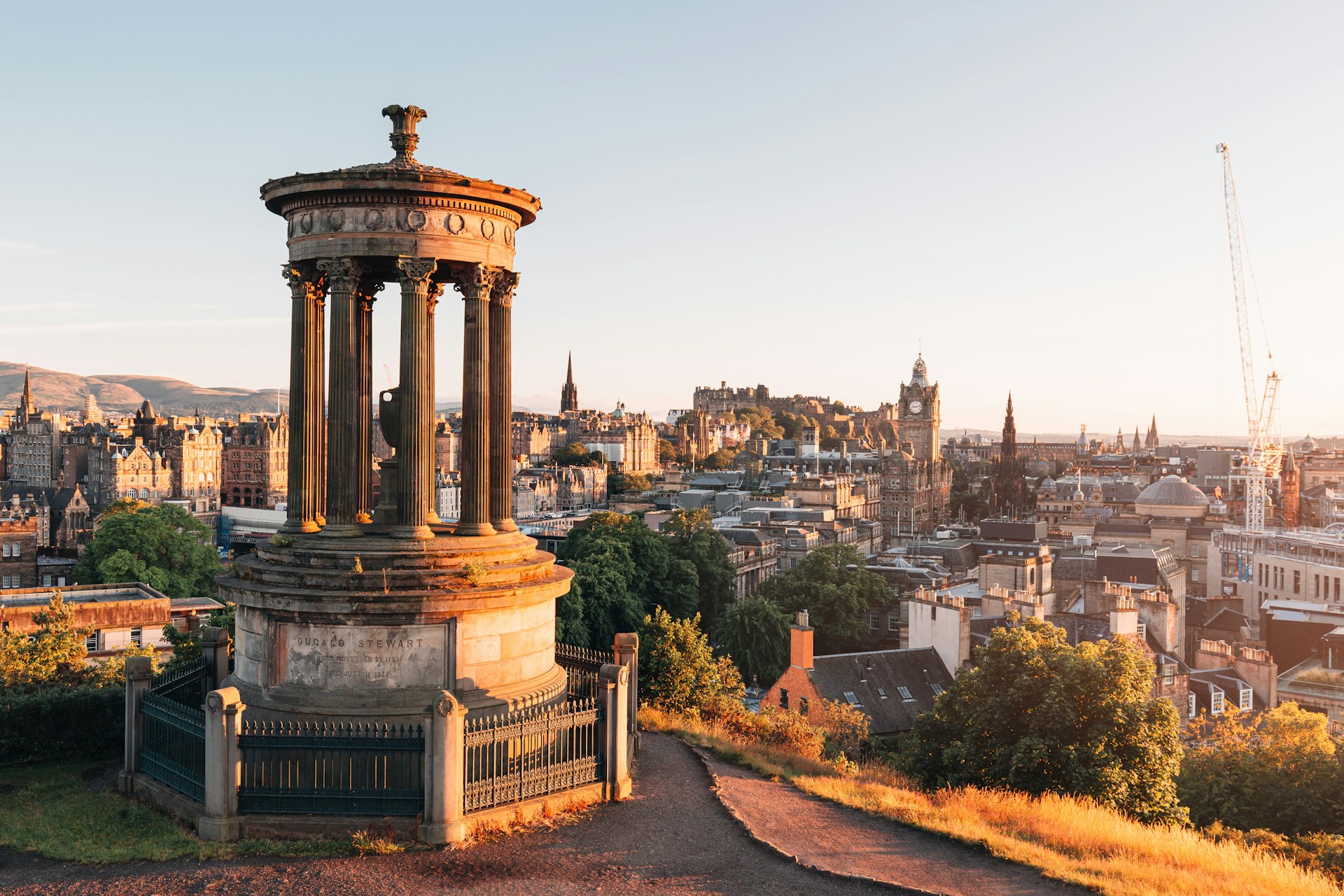 Old Town monuments in Edinburgh