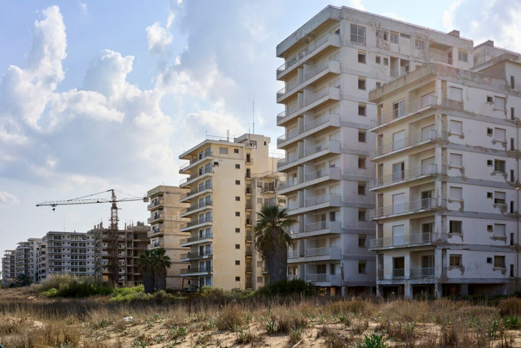 Abandoned tower blocks in Varosha, Cyprus